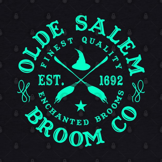 Wiccan Occult Witchcraft Salem Broom Company by Tshirt Samurai